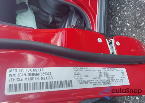 2021 Jeep Compass 80Th Anniversary 4X4 z USA, uszkodzony, nr VIN 3C4NJDEB6MT589374